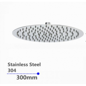 Round Chrome Super-slim Shower Head 300